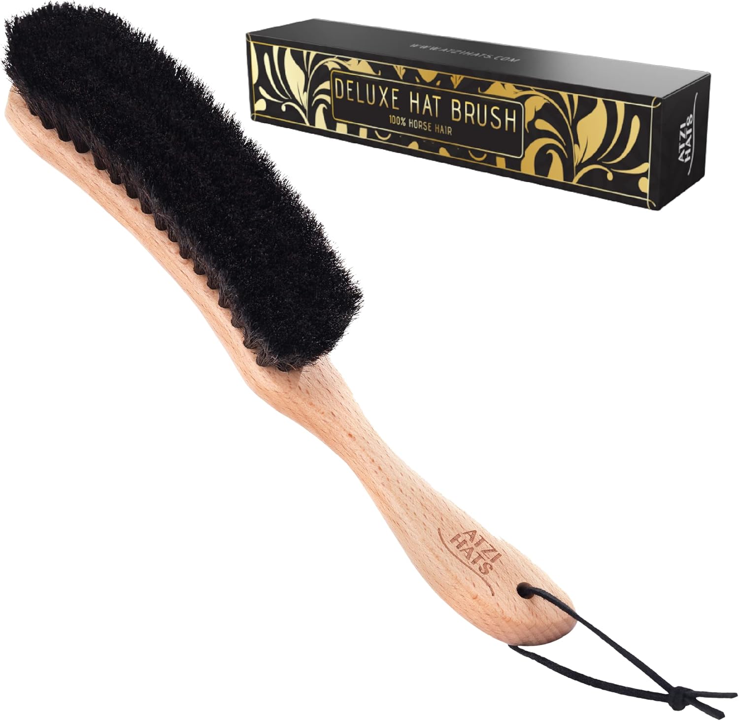 Hat Brush Clothes Brush for Suits Lint Brush Felt Cowboy Hat Cleaner Suit Brush Laundress Lint Roller Wool Cashmere Velvet Furniture Pet Hair Cleaning Kit 100% Horsehair Bristle - 1 Pack