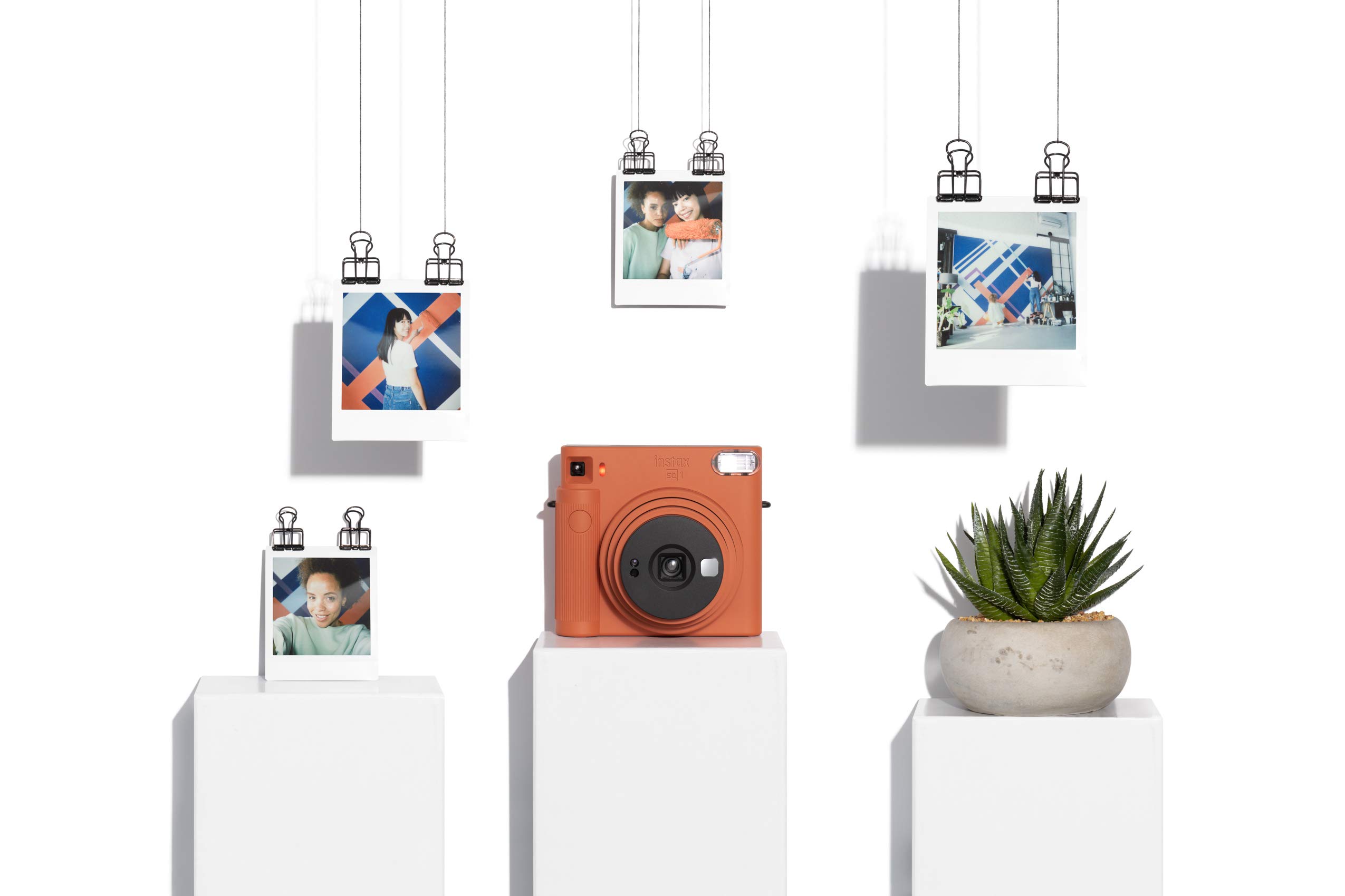 Fujifilm Instax Square SQ1 - Fotocamera istantanea (10 scatti), colore: arancione terracotta