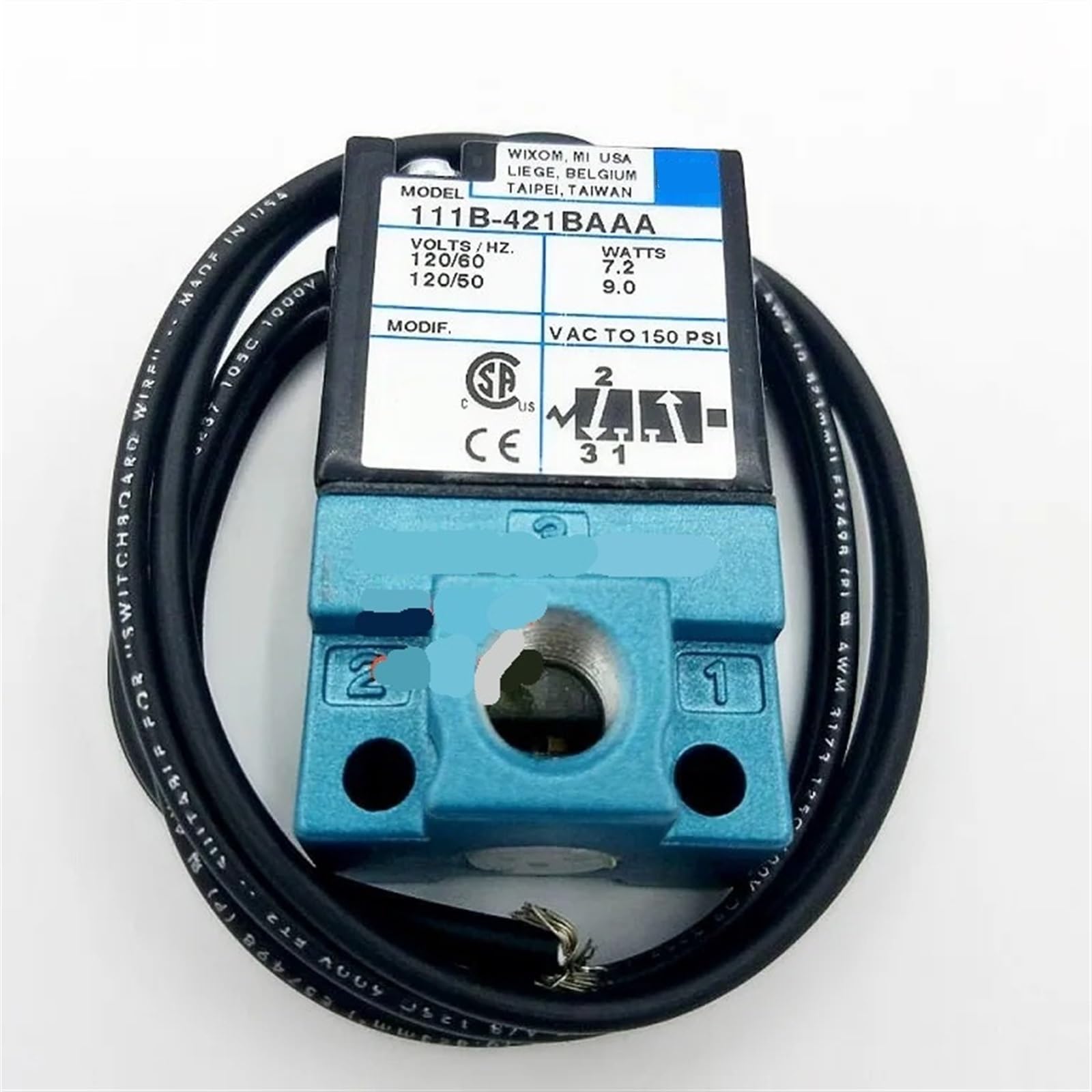 Électrovanne pneumatique à commutation ultra rapide série 111B-421BAAA haute performance