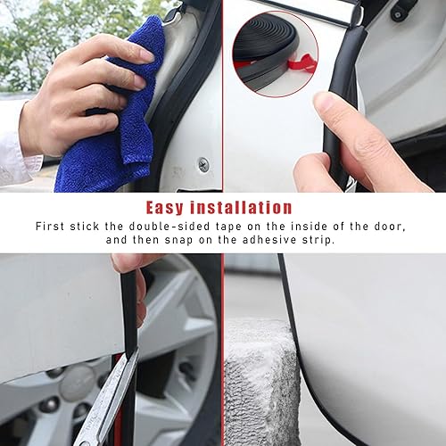Miniatura 6 de Sello de goma para parabrisas de automóvil en forma de Z, tira de sellado de puerta de parabrisas de automóvil de 13 pies, adhesivo para puerta de