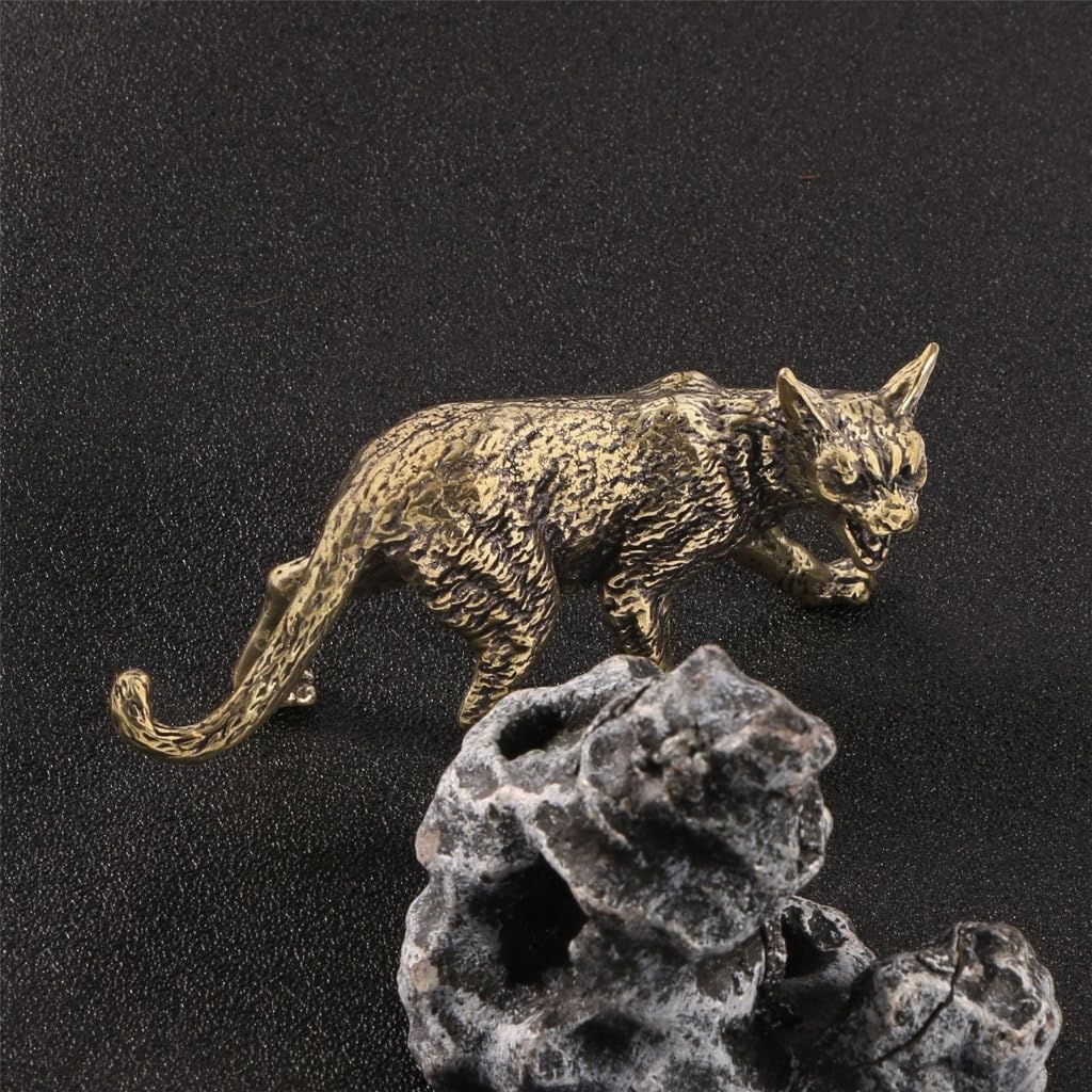 Statues en métal - Figurines de chats - Ornement pour bibliothèque, armoire, décoration d'intérieur, centre de table, cadeau