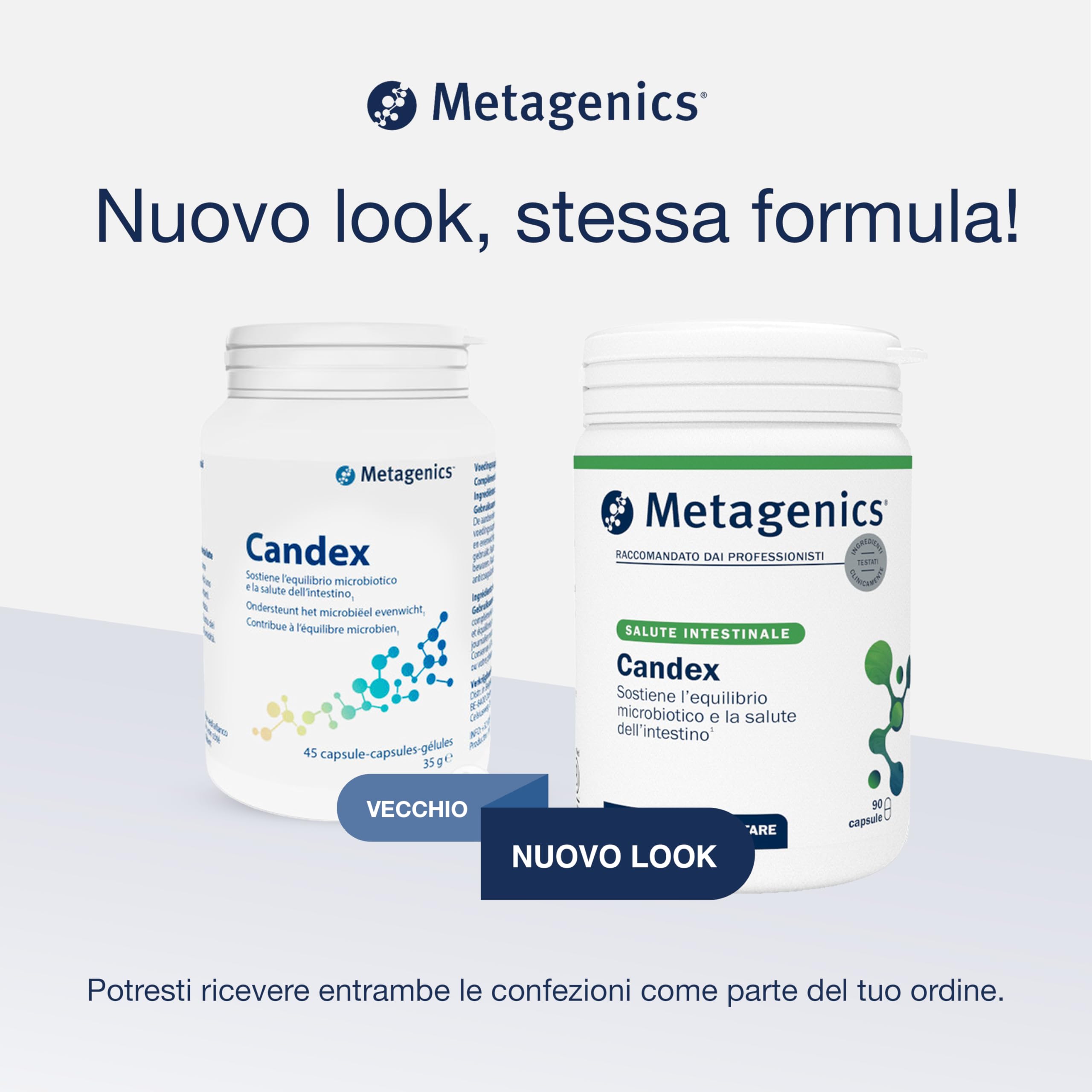 Metagenics Candex NFI - Estratti Vegetali per il Benessere della Flora Intestinale e l’Equilibrio Microbiotico - 90 Capsule