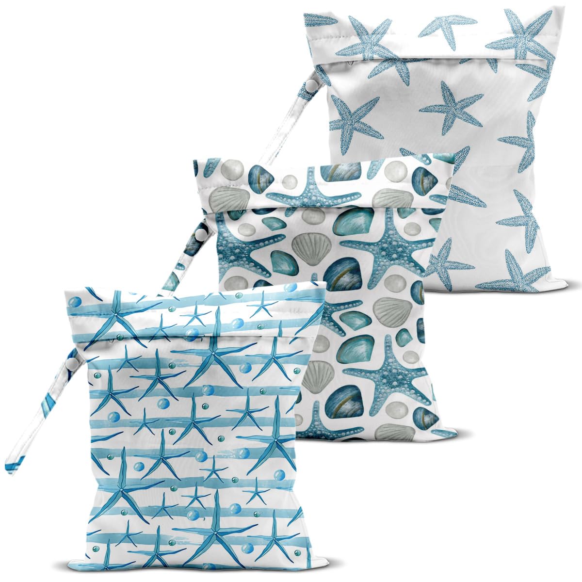 zcyxuuw 3 Pcs Wet Bag, Wet Dry Bag, Waterproof Bag, Small Laundry Bag, Wet Bag for Pool, Beach, Swimsuit, Makeup Bag, Diapers,Cruise Ship Essentials,