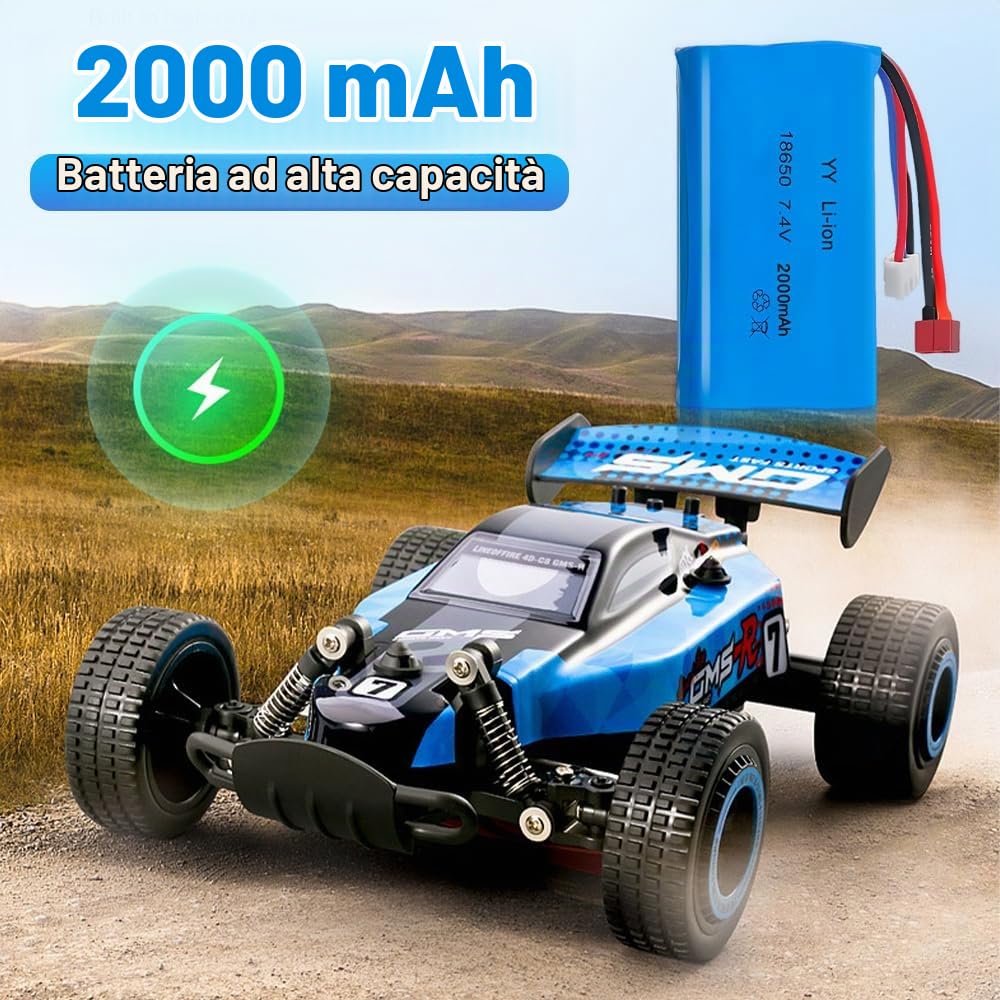 Batteria Lipo 7.4, Batteria Lipo 2s Ricaricabile da 2000 Mah da 2 Pezzi con Spina Deans T e Spina Xh-3P, Lipo 2s con 1 Caricabatterie per Rc Auto Fuoristrada Aeroplano Elicottero Giocattolo