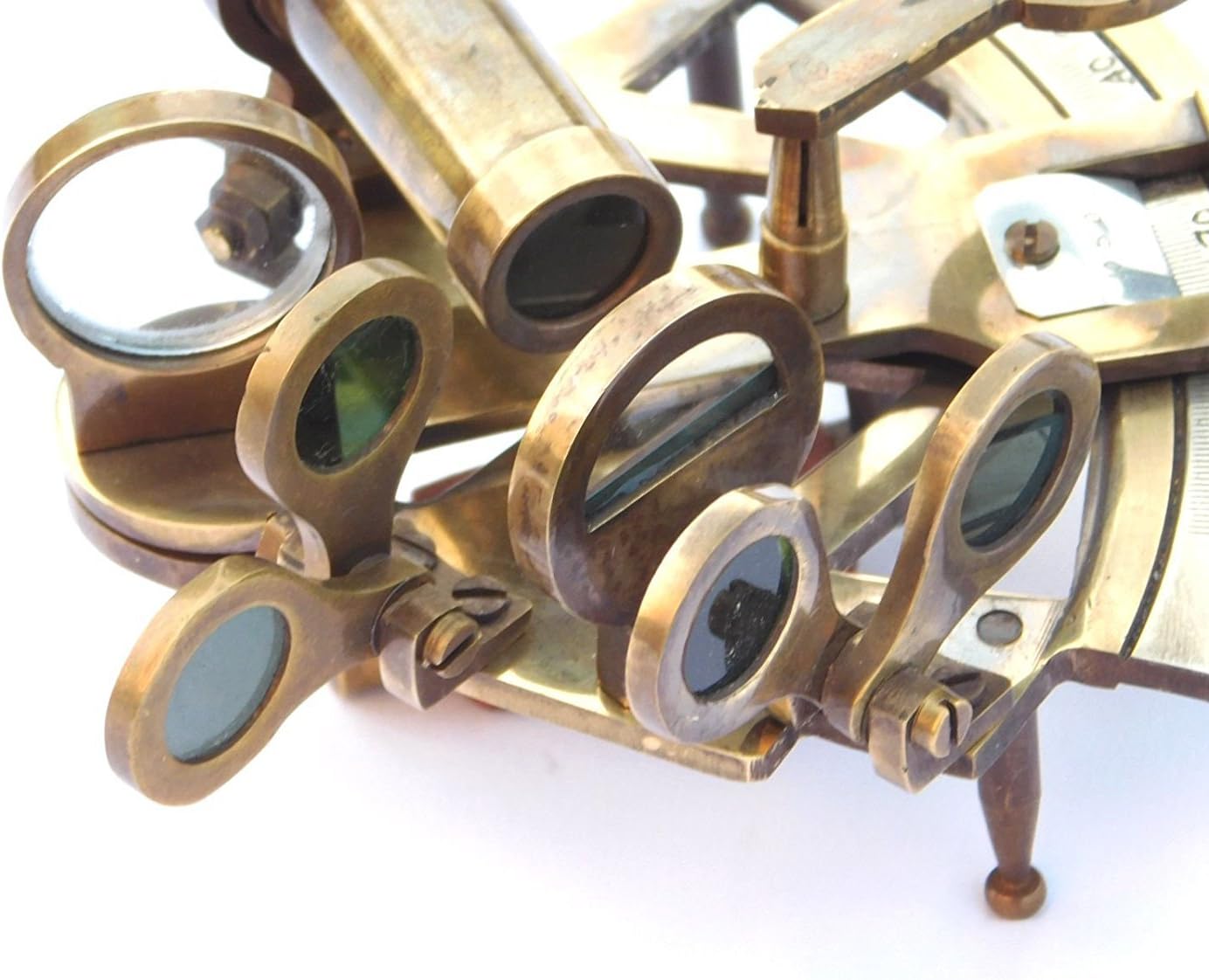 PIRU Neo Solid Brass Sextant Nautical Maritime Astrolabe Marine