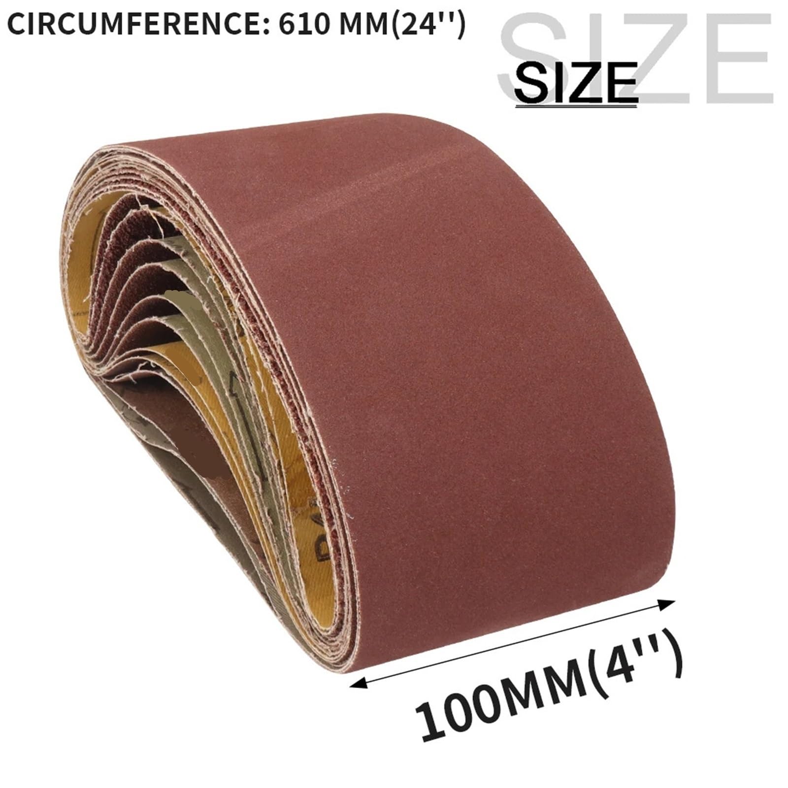 Szlifierka taśmowa Taśmy szlifierskie 10 szt. 100x610 mm Papier ścierny o ziarnistości 40-320 Taśmy ścierne do elektronarzędzi(80)