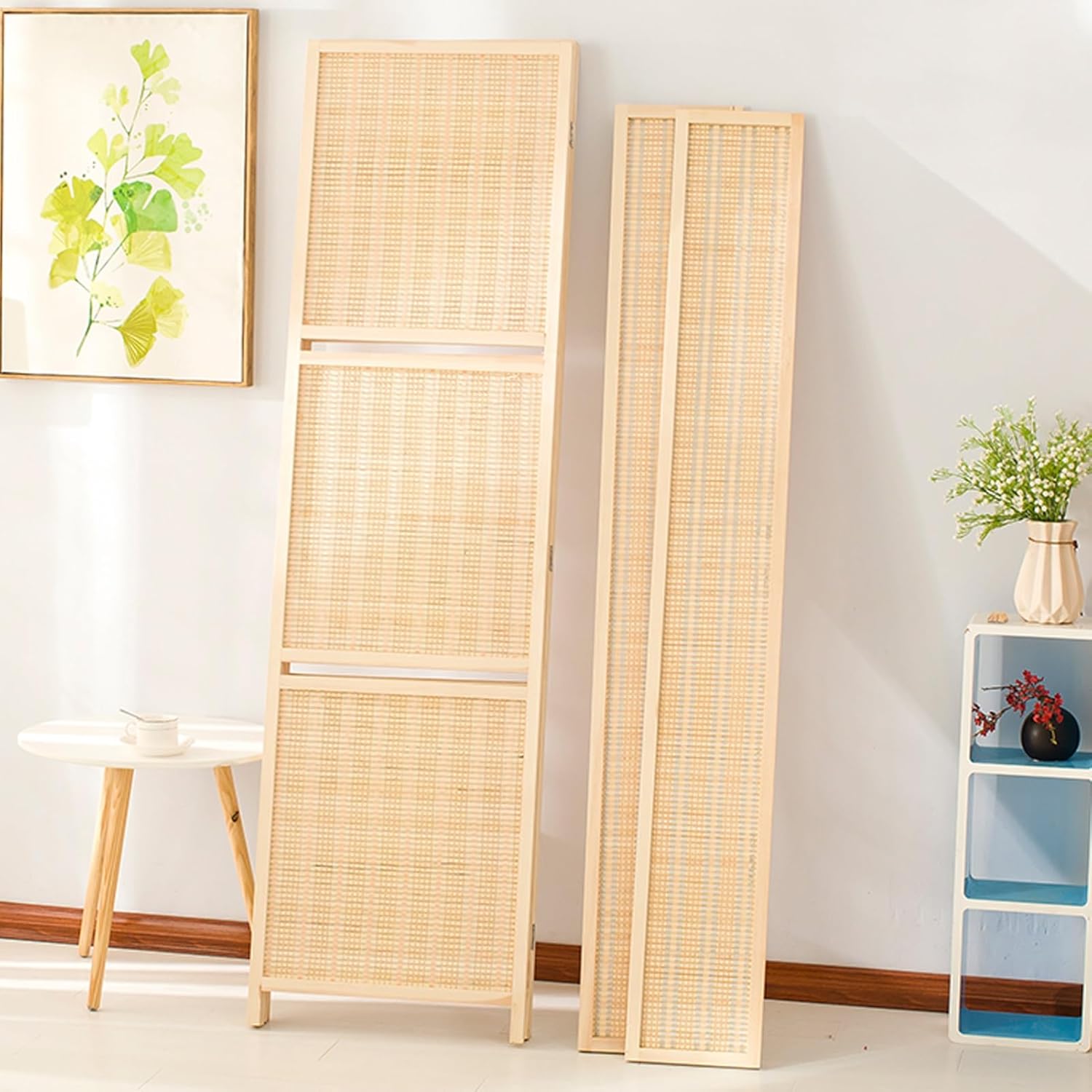 衝立 パーテーション 竹 間仕切り 6連パーテーション レトロ 木製 竹製