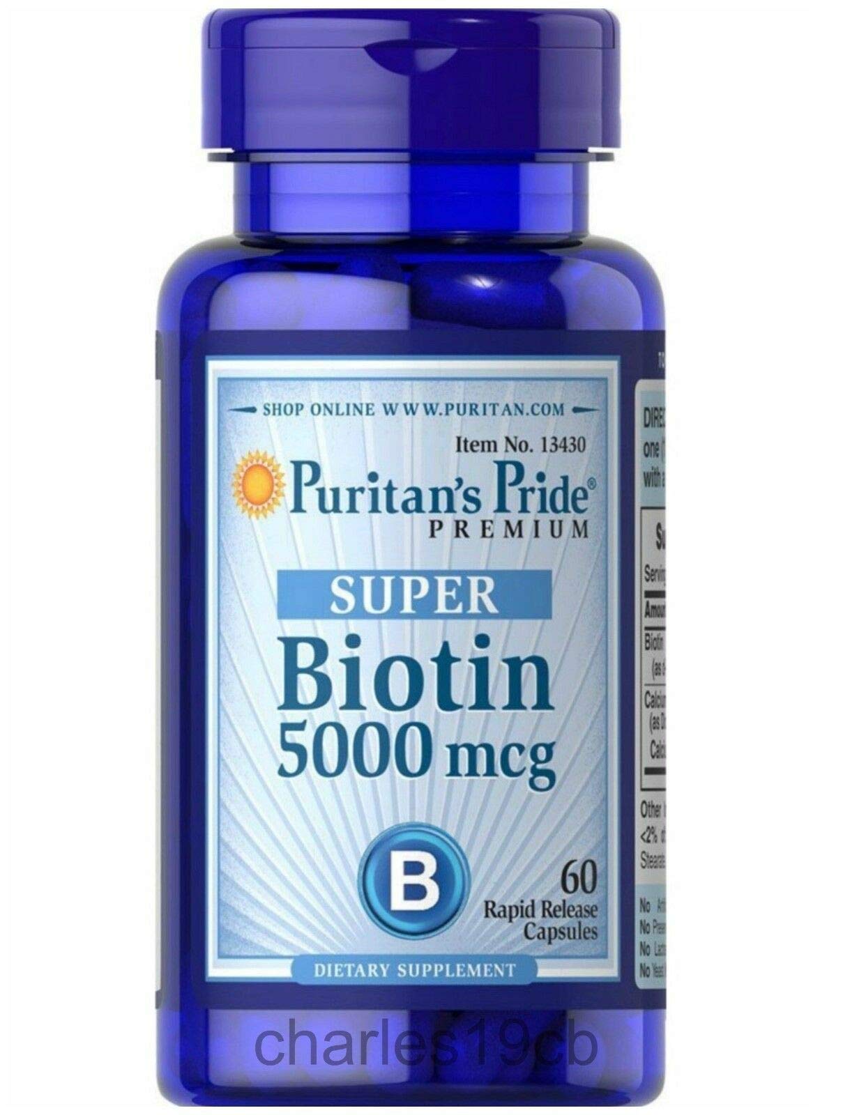 Puritan's Pride Super Biotin 5000 mcg Food Supplement