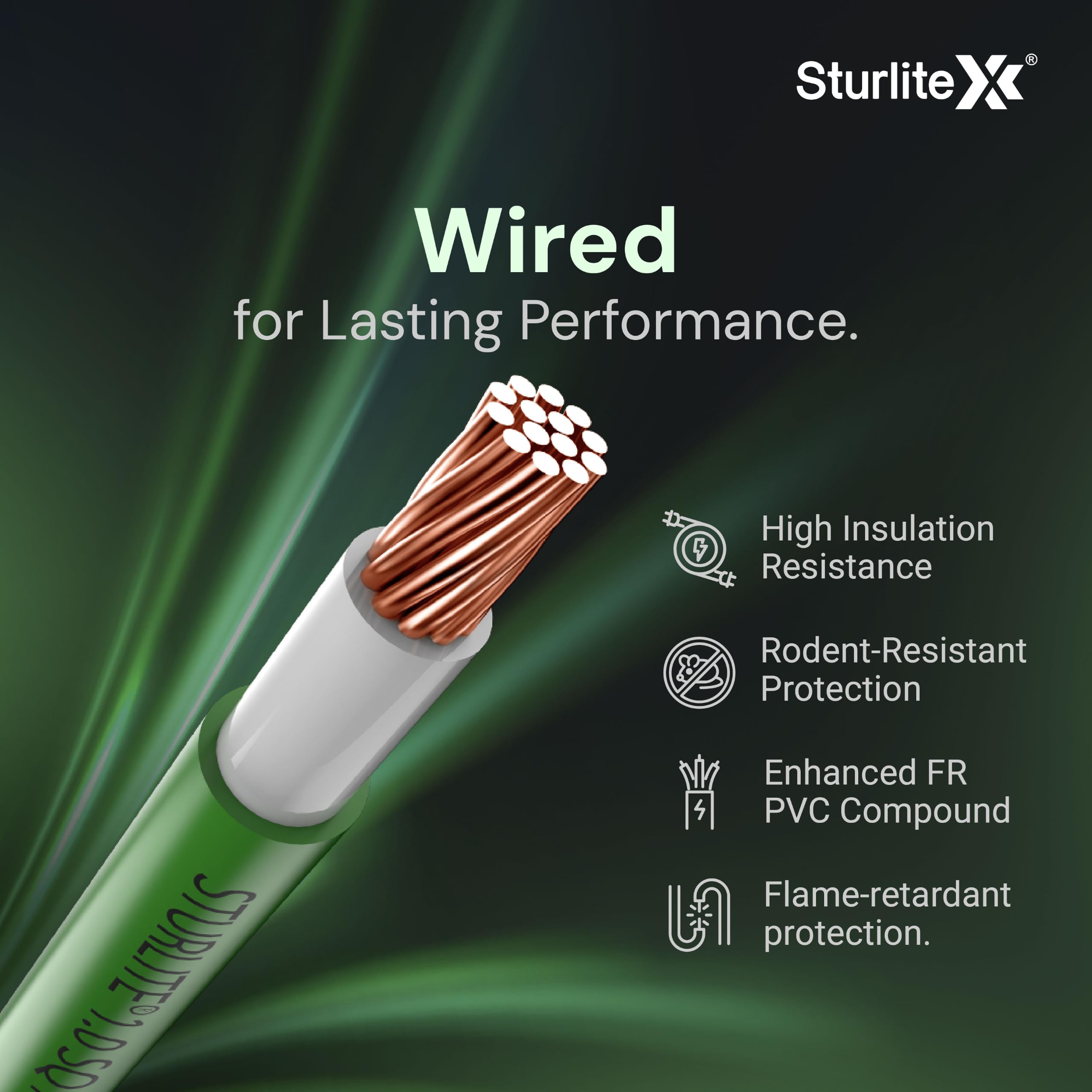 Sturlite 45m Copper Wire - ISI Marked & Pure -4 Sturlite 45m Copper Wire - ISI Marked & Pure -4