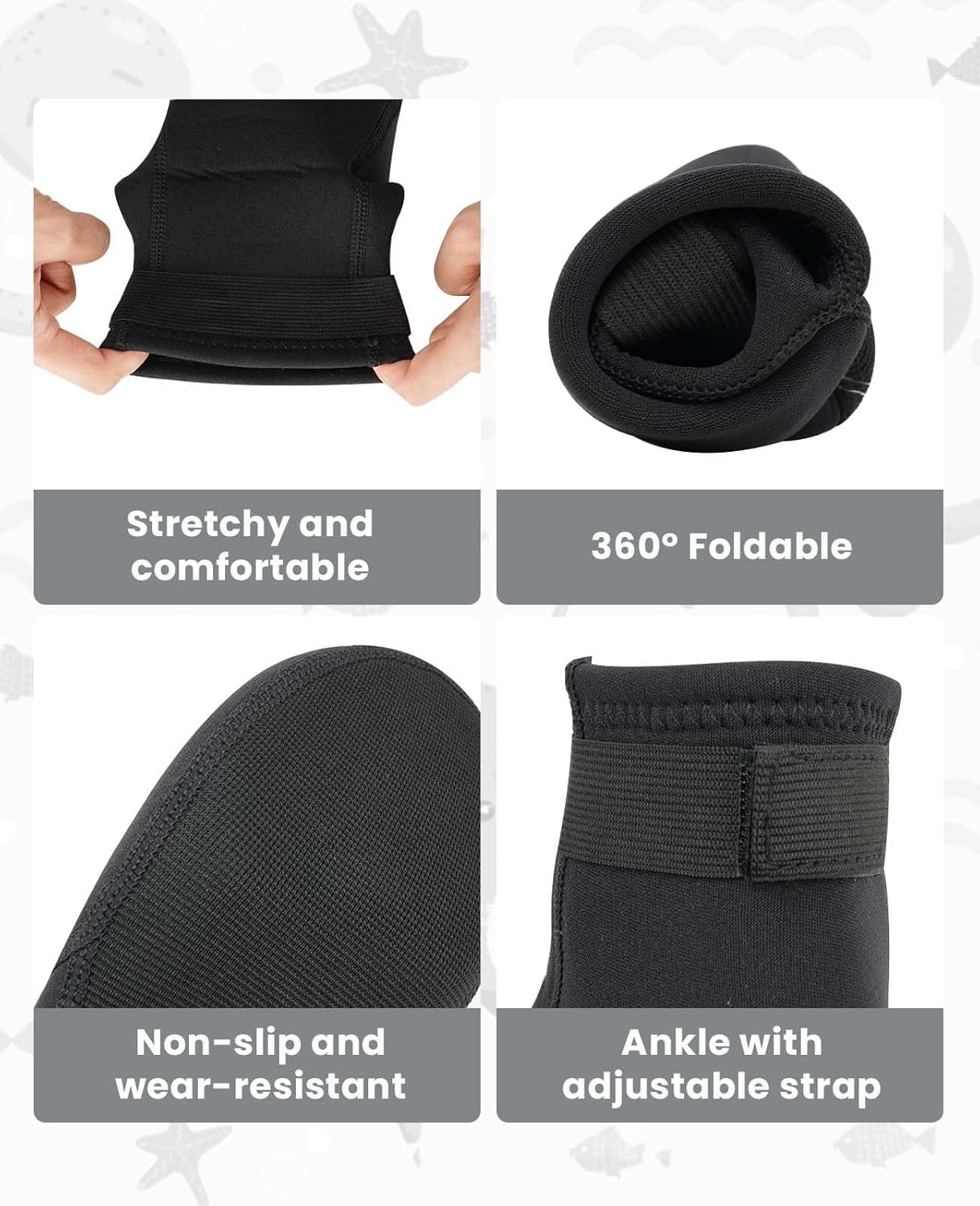 Gogokids 3mm Neoprene Wetsuit Socks for Kids, Keep Warm Toddler Water Socks, Anti-Scratch, Non-Slip, and Anti-Scald - Image 4
