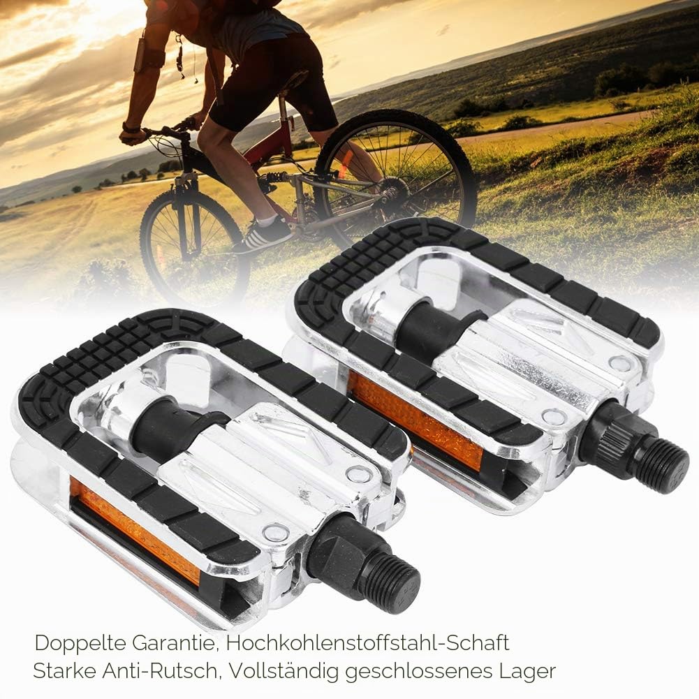 Klapppedal Fahrrad, Klappbare Fahrradpedalen Metall Fahrrad Fußpedale Klapppedale, für Mountainbike Rennrad City Fahrräder Zubehör