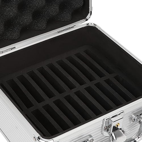 Miniatura 6 de Estuche para disco duro, caja de protección de disco duro de 2.5 pulgadas, 20 bahías, caja de almacenamiento HDD maleta con espuma, diseño de