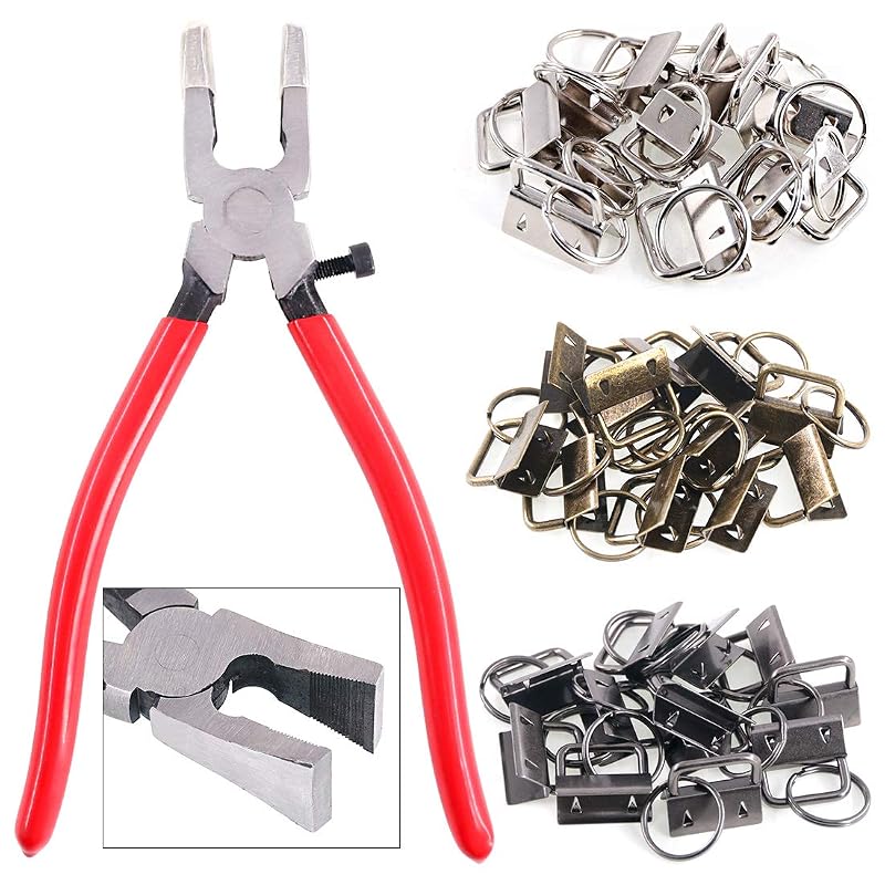 Kit de Alicates para Ferragens de Chaveiro e Vidro Swpeet com 36 Conjuntos de 25 mm, 3 Cores e Alicate para Abrir Vidro, 37 peças