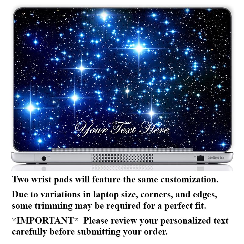 Image of Custom Design Personalized Laptop Skin Sticker Cover Art Decal, Customize with Your Name or Text (15.6 Inch, Galaxy Stars)