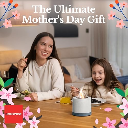 Miniatura 2 de Houswise Kit para hacer fogatas de mesa  Hormigón para exteriores e interiores, fogata de mesa, pequeña chimenea portátil para interiores