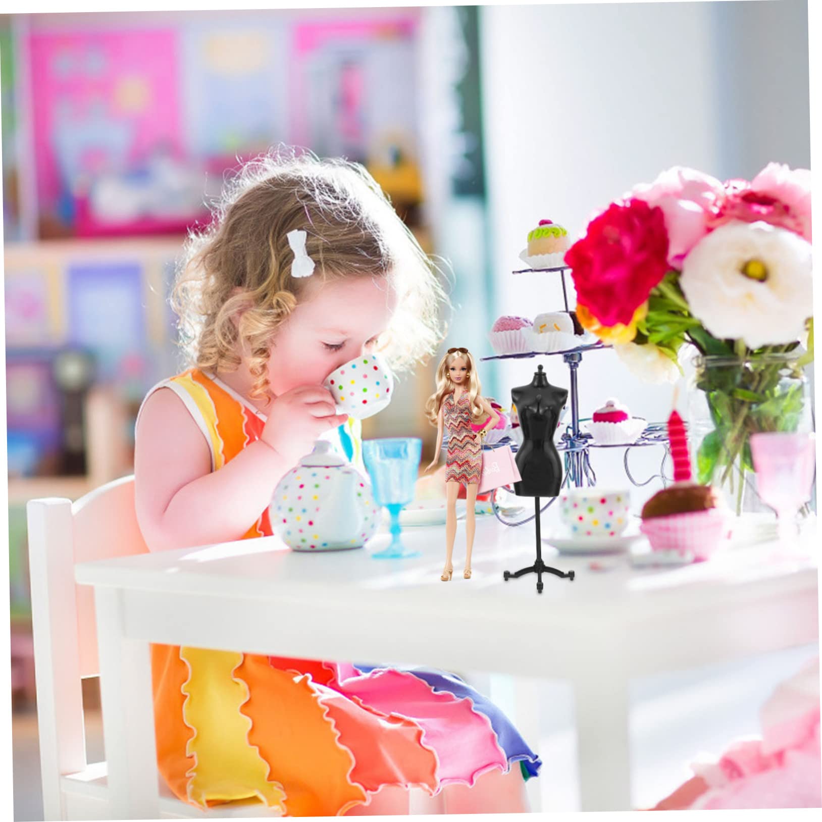 Abaodam 10 Pcs Model Stand Jewelry Holders Girls Dolls The Mannequin Jewelry Hanger Girl Dolls Doll Stand Display Shelves Doll Clothing Display Rack Plastic Clothes Hanger Girl Child Baby