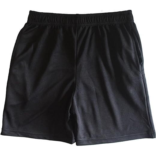 Sports Black Shorts Kids Relaxed Fit