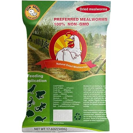 UCM Group Freeze Dried Mealworms for Wild Birds, Chickens, Hamster