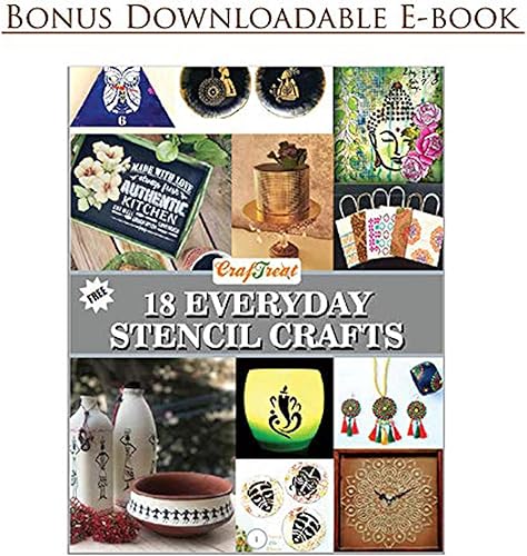 Miniatura 5 de CrafTreat Plantillas reutilizables de números y letras para pintar en madera, lienzo, papel, tela, pared y azulejos, tapas de tiza alfa, 6 x 6