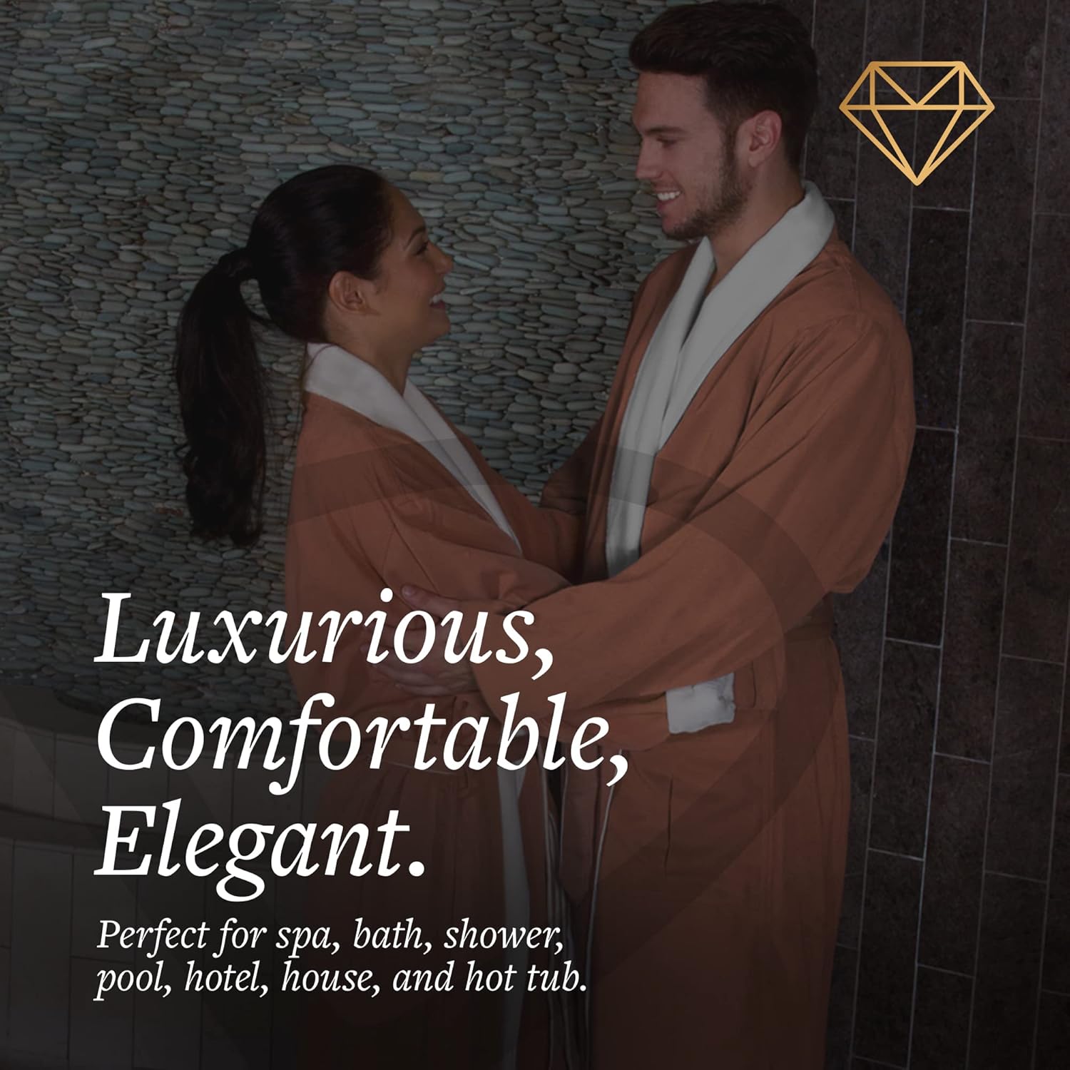 CHADSWORTH & HAIG Microfiber Plush Bath Robe with Minx Lining. Luxury Spa & Hotel Robe for Women & Men - Image 4