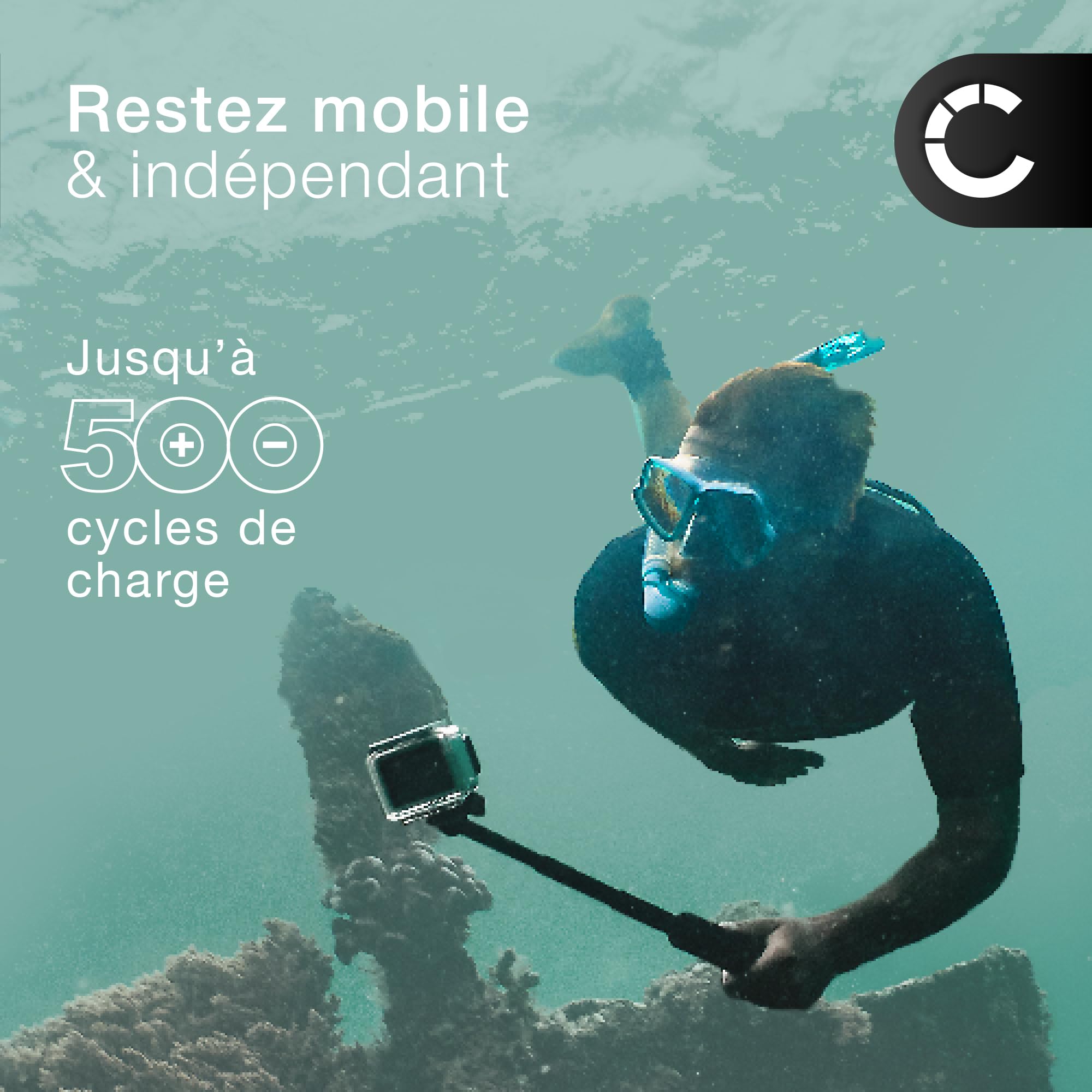 CELLONIC 2X Batterie Compatible avec GoPro Max 2, AMBAT-001