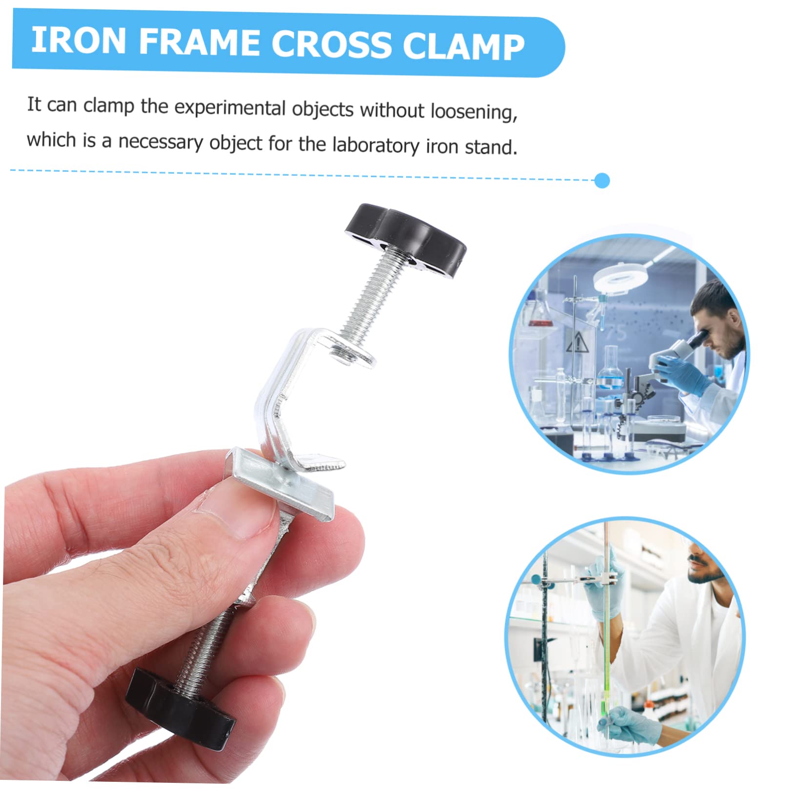 PLAFOPE 2 Pièces Métal École Support Stand Chimie Droite Pince Équipement Laboratoire Titulaire Obligatoire Soutien Laboratoire Accessoires Laboratoire Clip Industriel Tête De Manchon Lourd Pour Fer