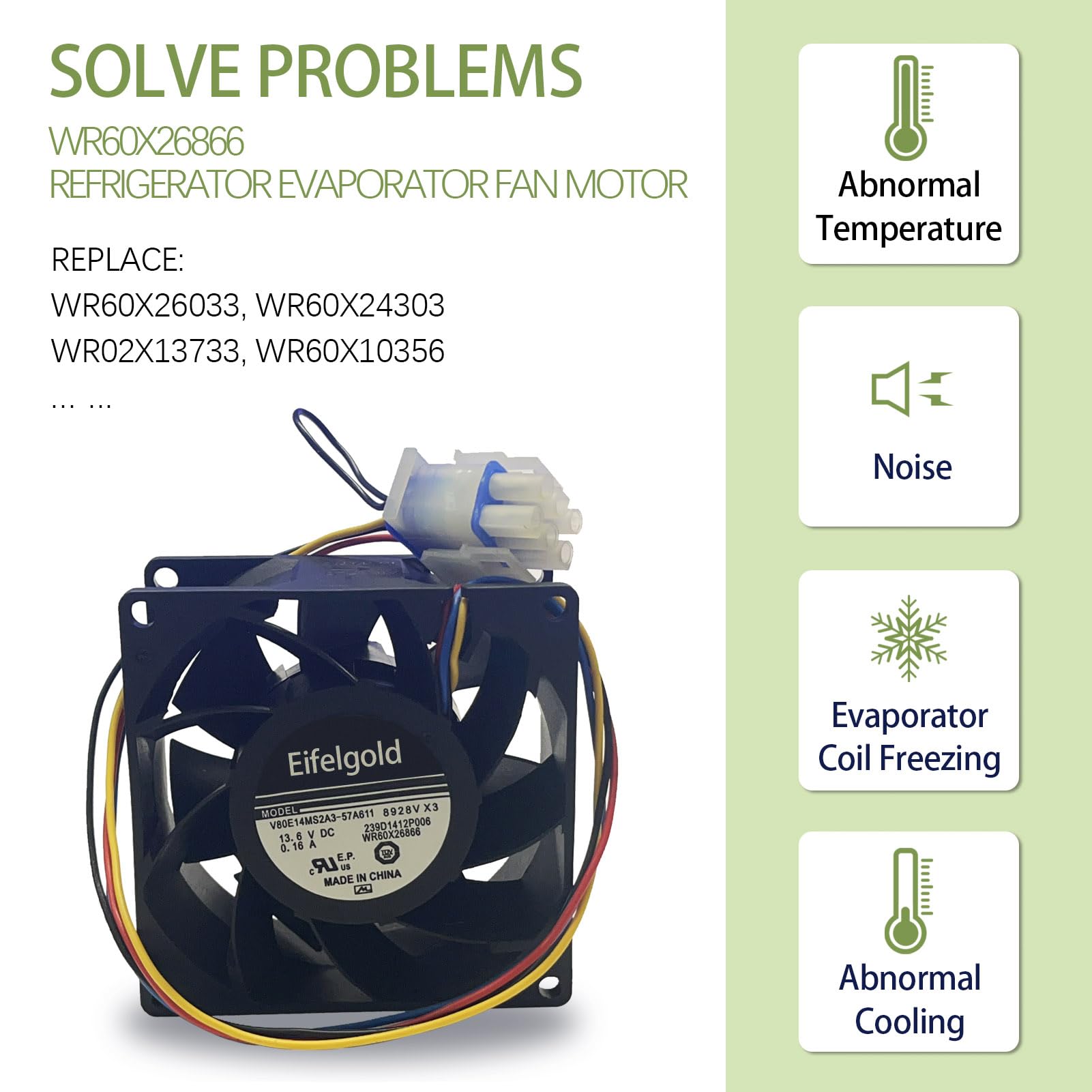 Amazon.com: Upgraded WR60X26866 Fridge Evaporator Fan Motor