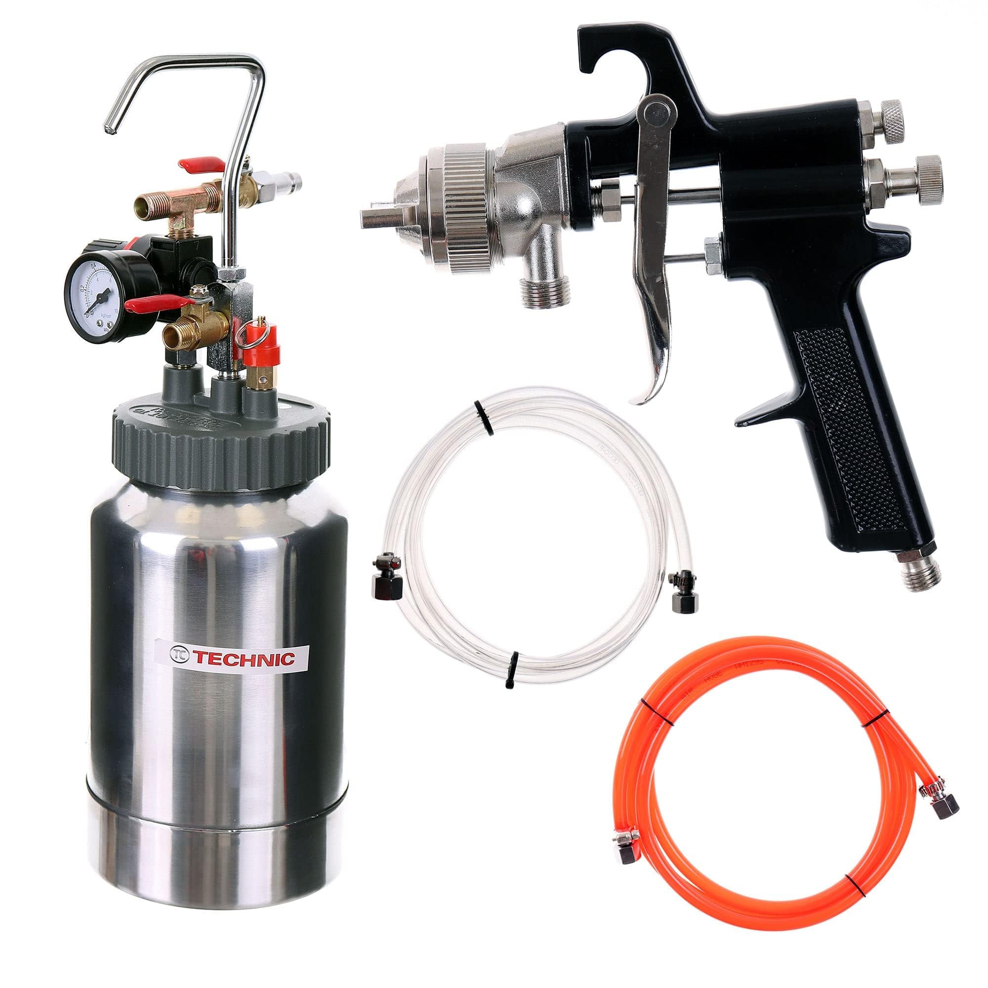 TC TECHNIC Pistolet à Peinture 2L Réservoir de Peinture Récipient Pistolet 1,8mm buse