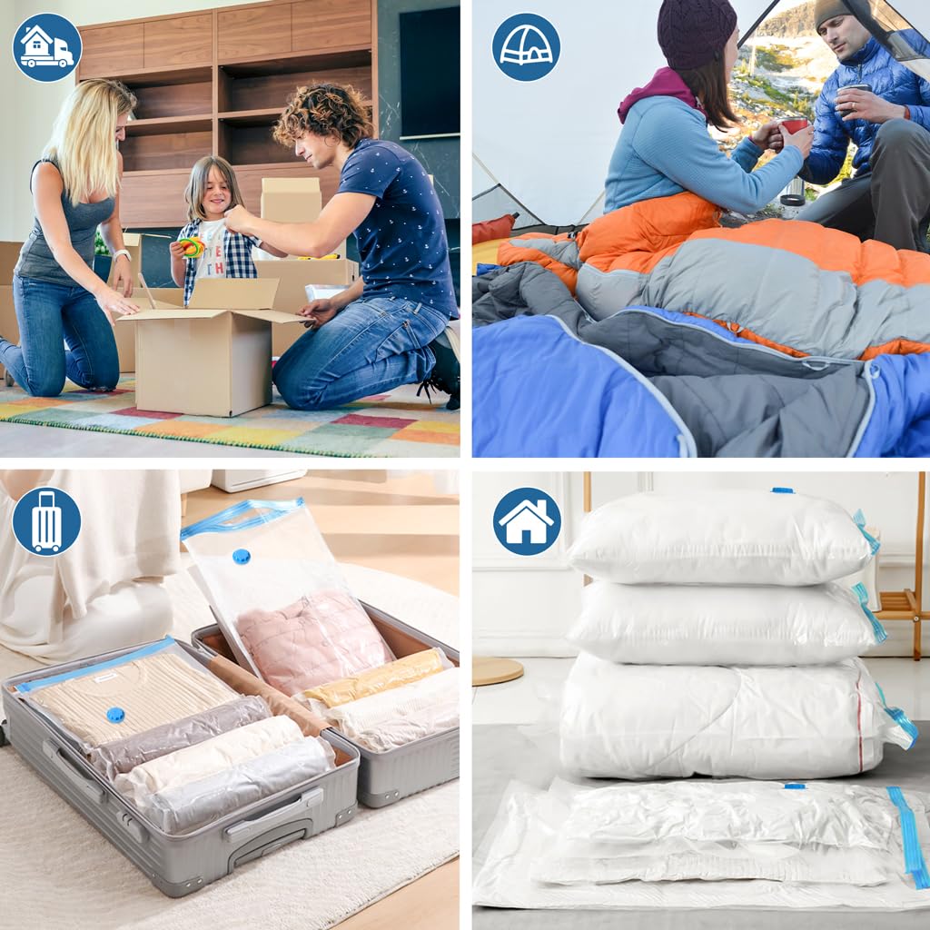 Sacs De Compression Sous Vide 80x110cm - Gain De Place Jusqu'à 80%