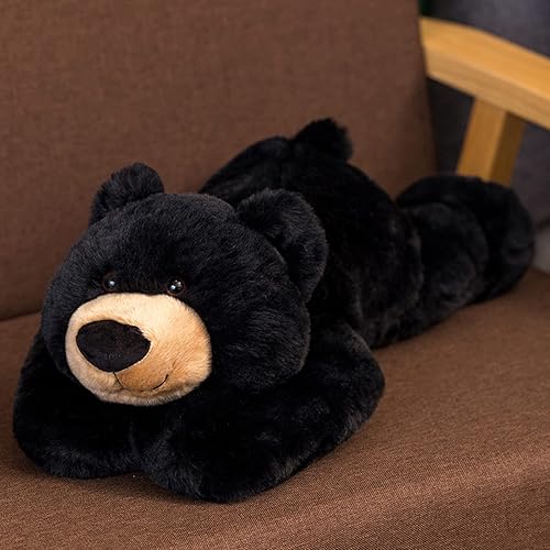 Miniatura 7 de Animales de peluche con peso, juguete de peluche de oso negro, bonito juguete de peluche con peso, 11.8 pulgadas