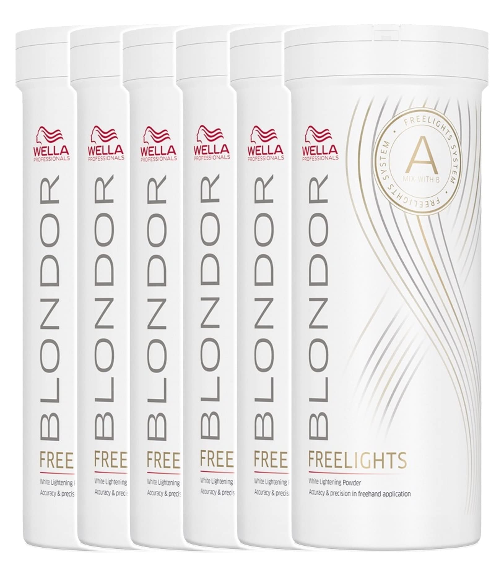 6er Wella Professionals Blondor Freelights Powder Blondierpulver 400 ml