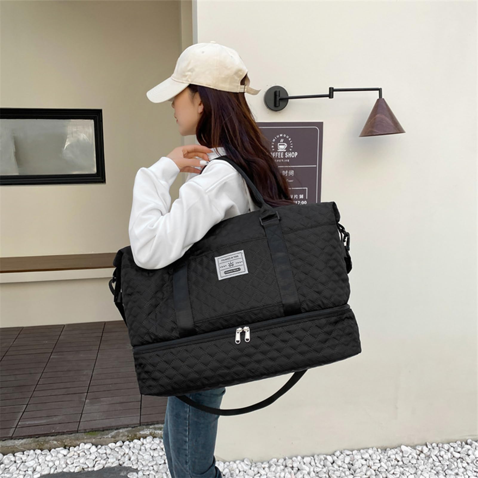 Bolsa Duffle de Gimnasio Tote Duffle de Fin de Semana con Compartimento
