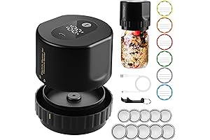 True Bright Electric Mason Jar Vacuum Sealer Kit: Preserve Freshness, Seal In Flavor