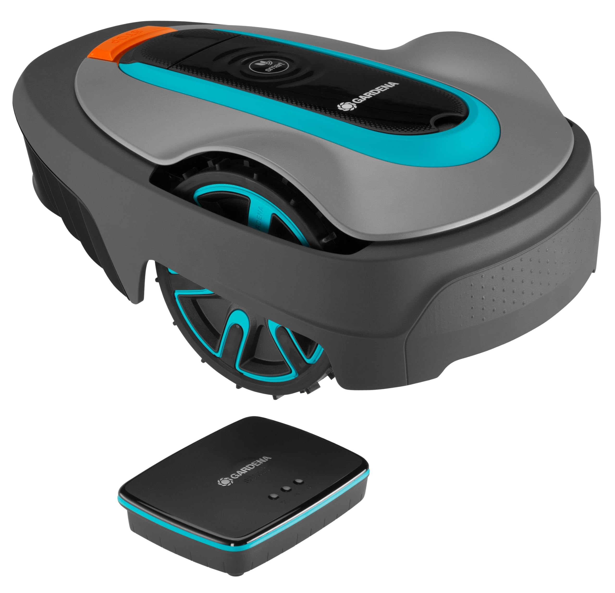 Gardena Mähroboter smart SILENO City 600 m² Set: Innovative LONA AI-Technologie, Steuerung per App, SensorControl, für Steigungen bis zu 35 Prozent, inkl. smart Gateway, DE-Version (19603-60)
