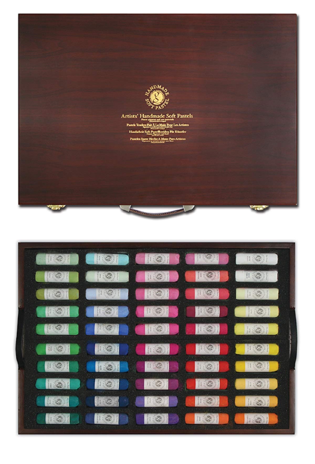 Mungyo Lot de 100 pastels doux faits à la main pour artistes - Pastels roulés à la main de qualité artistique - Consistance douce