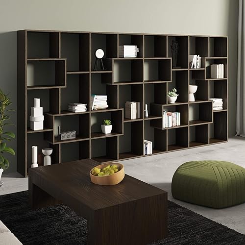 Miniatura 43 de Mobili Fiver, Estantería Iacopo XS (63.31 x 31.5 pulgadas), roble rústico, fabricada en Italia Roble rústico,Ashwood Negro,Ashwood Blanco,Efecto