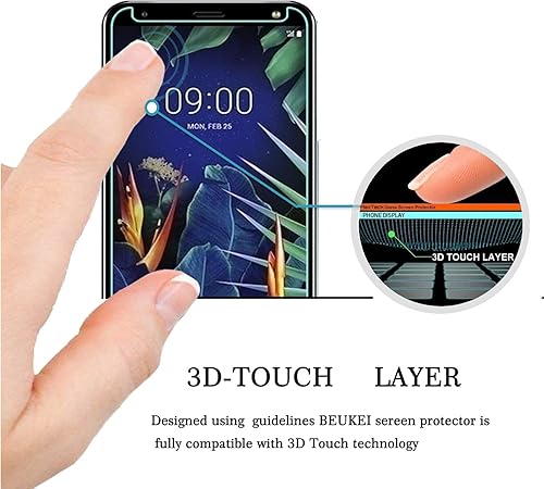 Miniatura 2 de beukei (3 Pack) for LG K40 Screen Protector Tempered Glass, for LG Solo LTEK12 PlusX4LG Harmony 3LG Xpression Plus 2 Screen Protector Tempered Glass
