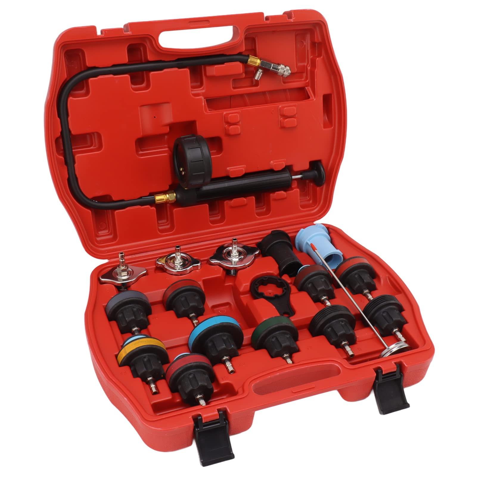 Kit de comprobador de presión del radiador, comprobador de presión del Sistema de refrigeración fácil de Transportar para SAAB