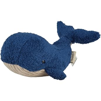 Sterntaler Soft Jersey and Velvet S Whale Stuffed with Polyester Wadding 12 10 16 cm   Navy