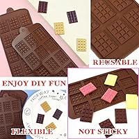 Vista 5 de 5 Piezas de Moldes de Silicona Separables para Chocolate, Molde Cuadrado de Silicona, Molde de Barra de Chocolate de Caramelo Antiadherente, Molde