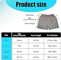 Vista 3 de Paquete de 2 pantalones cortos para nefrostomía, bolsa de orina, pantalones con bolsa de catéter para bolsa de drenaje de ostomía, ancianos, cuidado