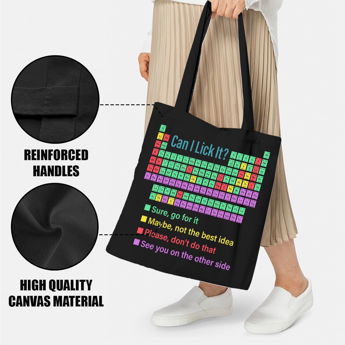Teacher Gifts Tote Bag for Women Teacher Graduation Birthday Christmas End of Year, Double-Sided Print Bag image 5