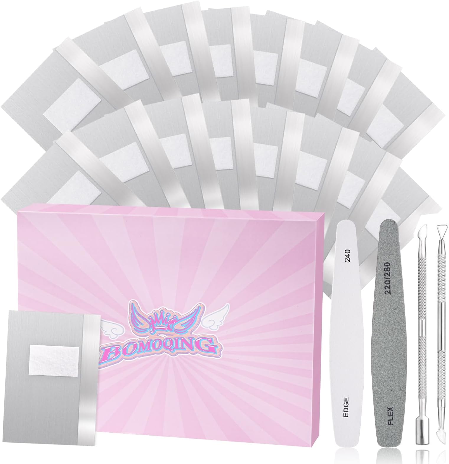 400Pcs Nail Polish Remover Gel Nail Foil Wraps Aluminium Soak Off Foils Cotton Pads