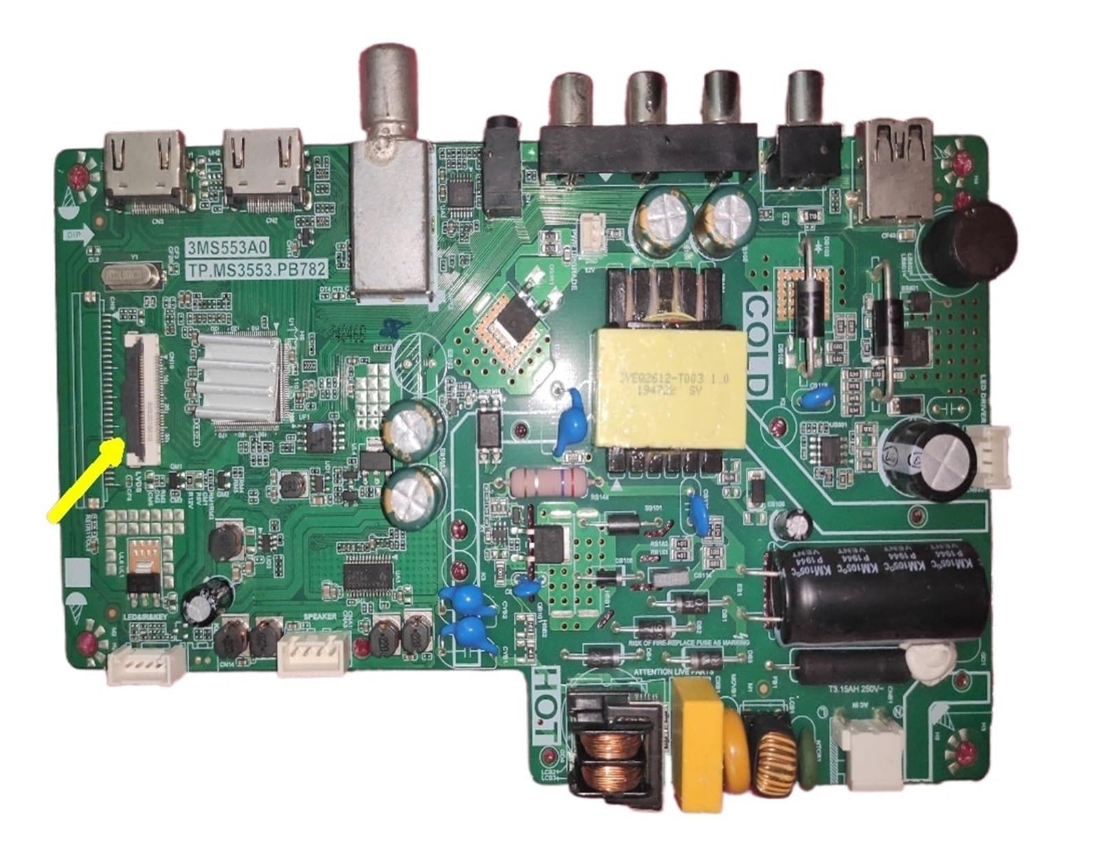 Réparer écran noir avec carte mère TV TP.MS3553.PB782 3MS553A0 48W testée ok