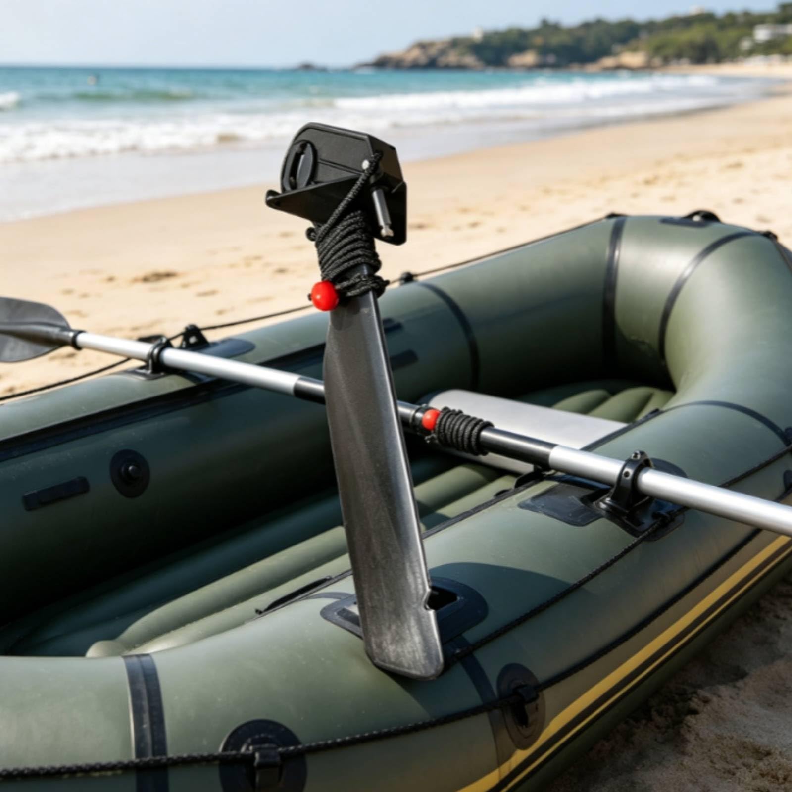 LOVIVER Nautisches Lenksystem für Kleine Wasserfahrzeuge mit Nylonkonstruktion Und Direkter Ruderverbindung für Stabilität für Anglerboote Und Aufblasbare Boote