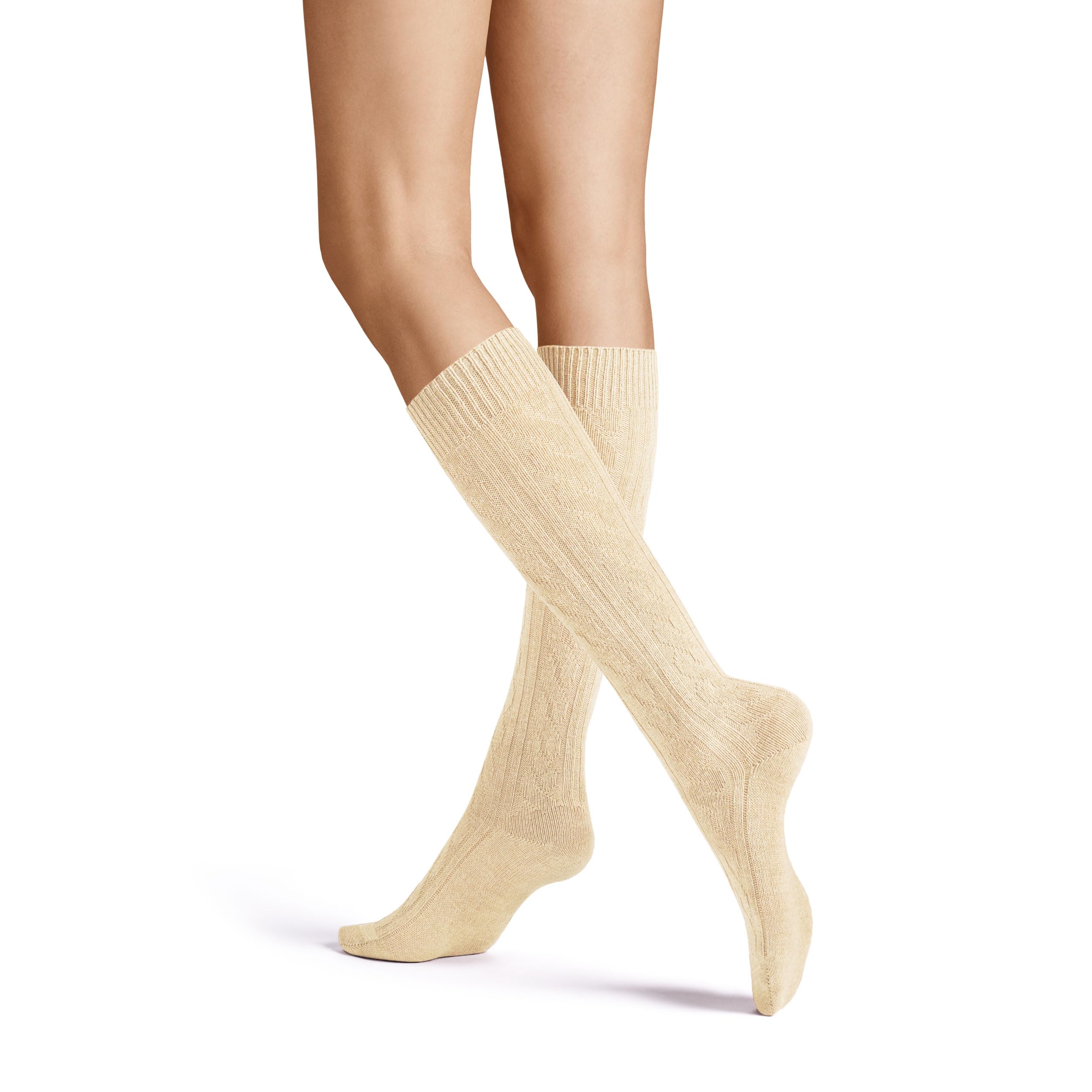 Unbekannt Women's Winter Plait Ksd Knitted Knee Socks, Flannelette mel., 39-42