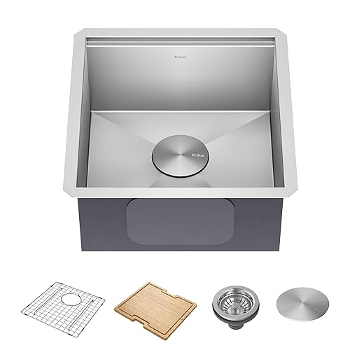 KRAUS Kore 17-Inch Undermount Workstation 16 Gauge Single Bowl Stainless