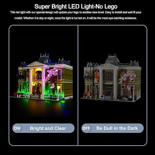 Miniatura 4 de BrickBling Luz LED para Lego Kit de construcción de museo de historia natural iluminación de control remoto compatible con Lego 10326 (modelo no