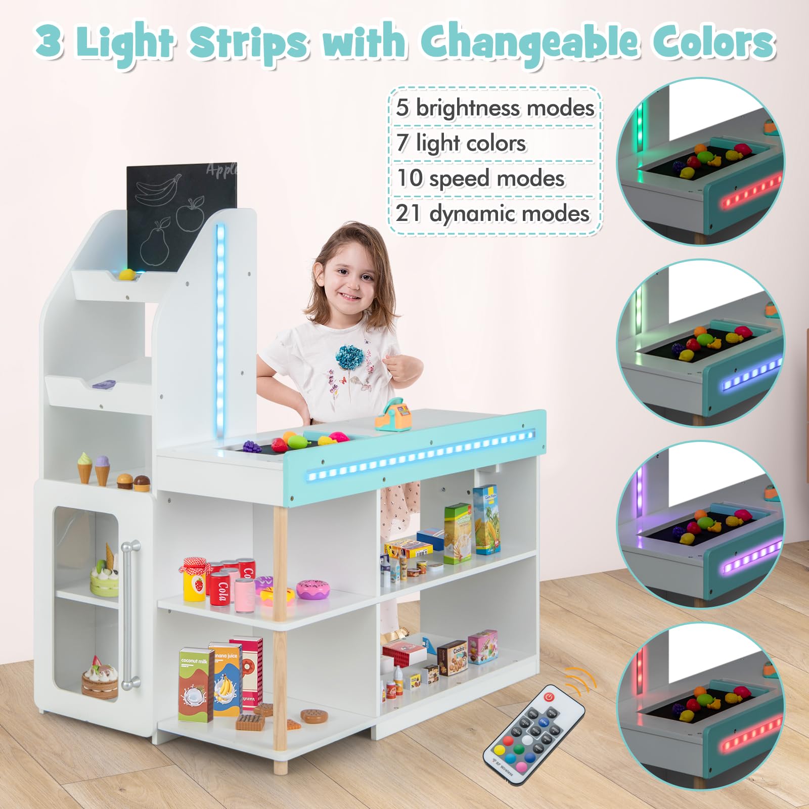 Supermarché pour enfants – jeu de magasin et caisse enregistreuse