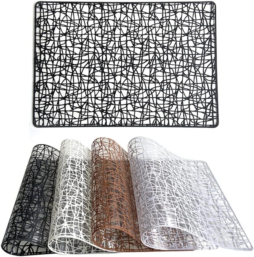 PVC Placemats Hotel Insulation Mat Restaurant Box Tableware Mat Western Food Mat(D)